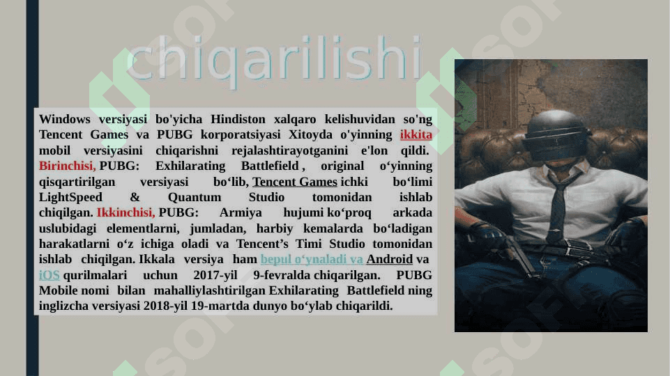 Pubg mobile game va uning iqtisodiy holati va yaratilish tarixi 7