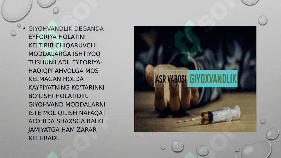 Giyohvandlik deviant xulq shakli sifatida 2