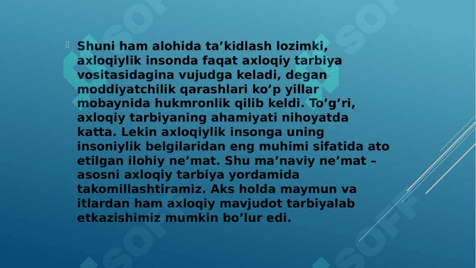 Zamonaviy axloqiy tarbiyaning yutuqlari va kamchiliklari. 4