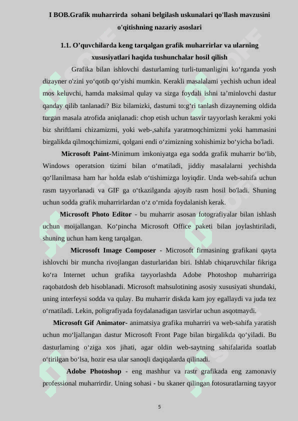 Grafik muharrirda  sohani belgilash uskunalari qo'llash mavzusini o'qitishda innavatsion texnologiyalardan foydalanish 5