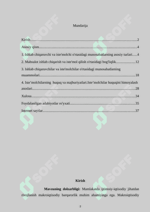 Iste'molchi va ishlab chiqaruvchi o'rtasidagi munosabat 2