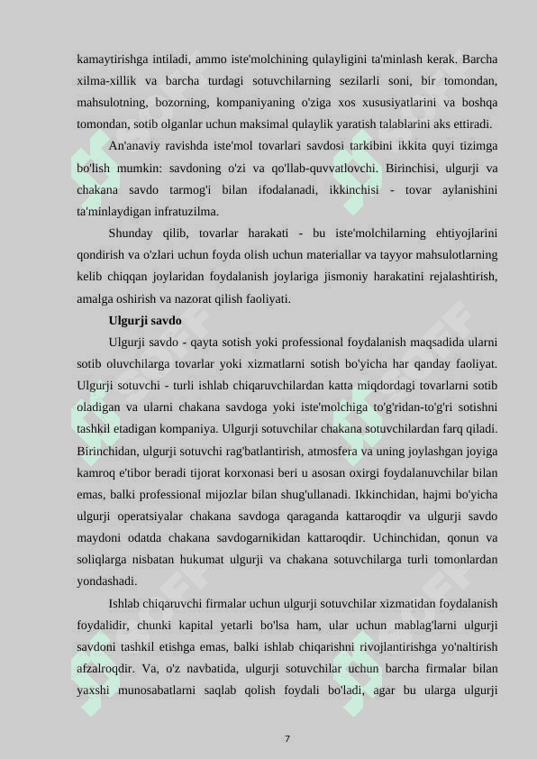 Iste'molchi va ishlab chiqaruvchi o'rtasidagi munosabat 7