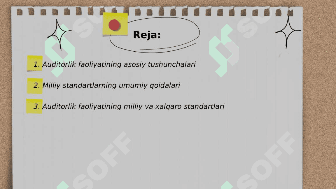Auditorlik faoliyatining milliy standartlari pptx 2