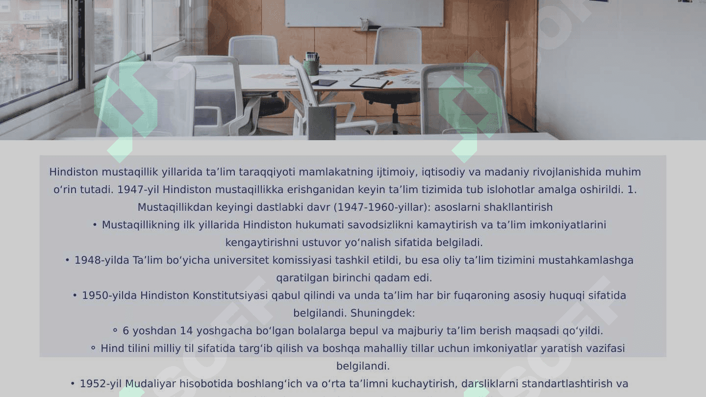 Hindiston mustaqillik yillarida ta’lim taraqqiyoti 2