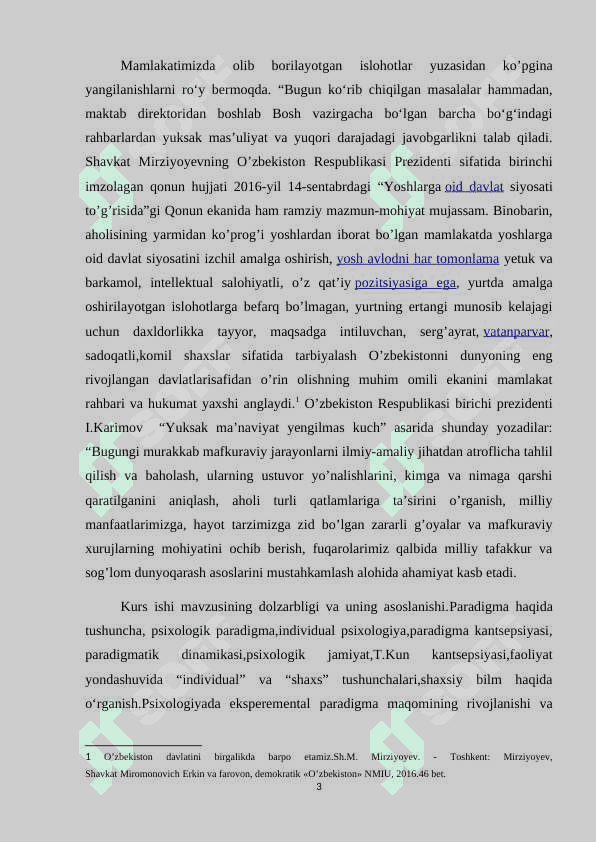 "Psixologiyada Eksperemental paradigma" 3