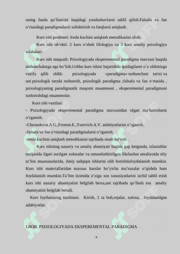 "Psixologiyada Eksperemental paradigma" 4