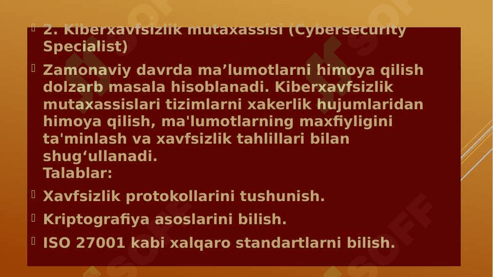 Zamonaviy  dasturlash(IT)  kasblarI 4