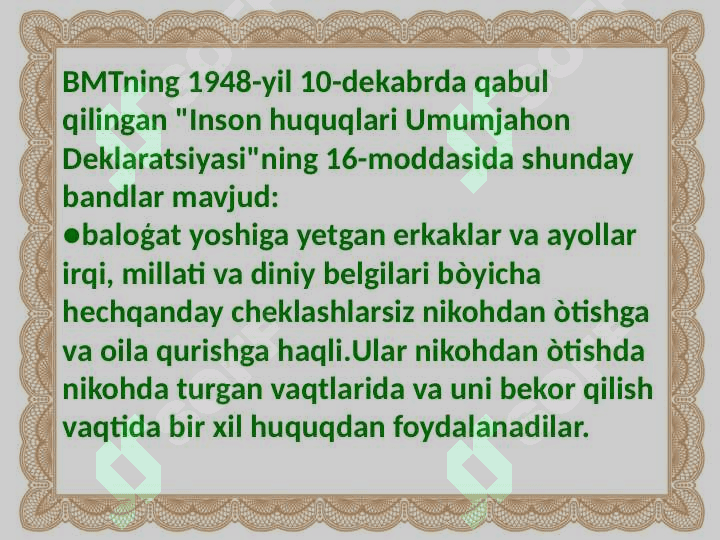 Oʻzbekistonda oila pedagogika fanining rivojlanishining ijtimoiy-iqtisodiy, me'yoriy-huquqiy asoslari. 5