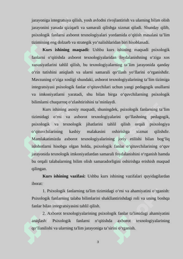 Psixologik fanlarni o'qitishda axborot texnologiyalaridan foydalanishning o'ziga xosligi 3