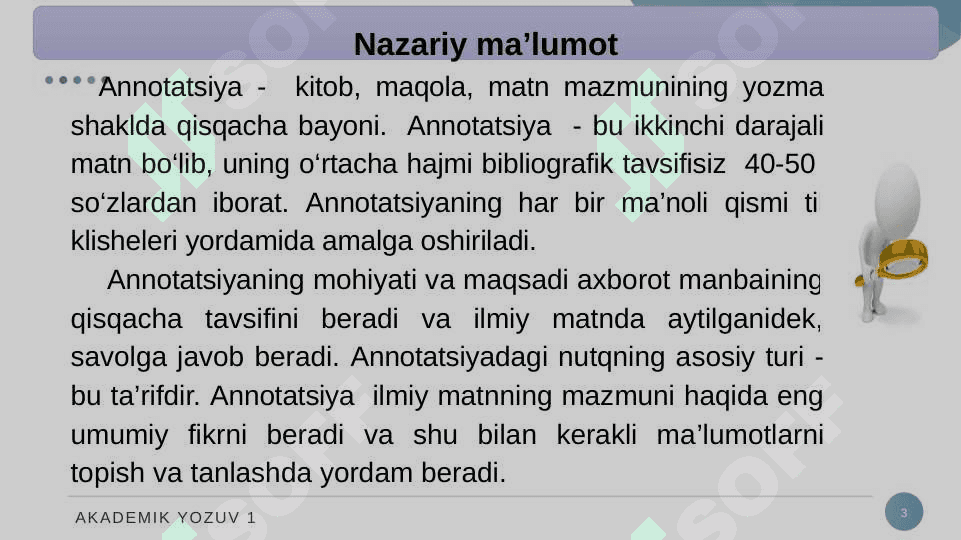 Annotatsiya yozish. 3