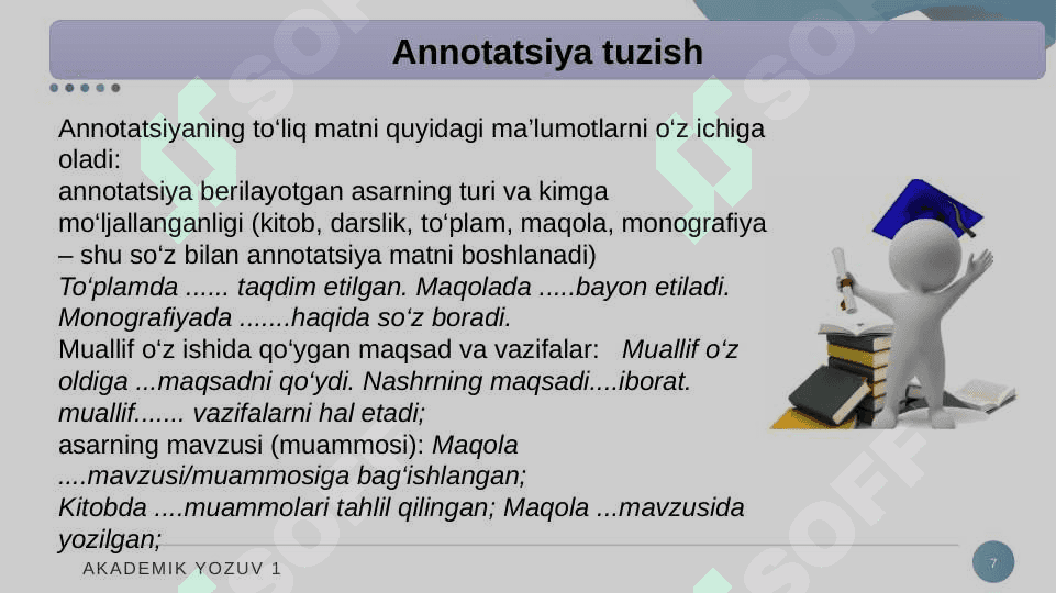 Annotatsiya yozish. 7