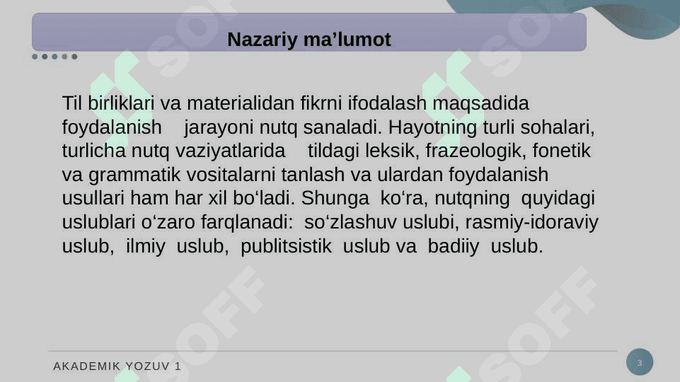 NUTQ USLUBLARI. 3