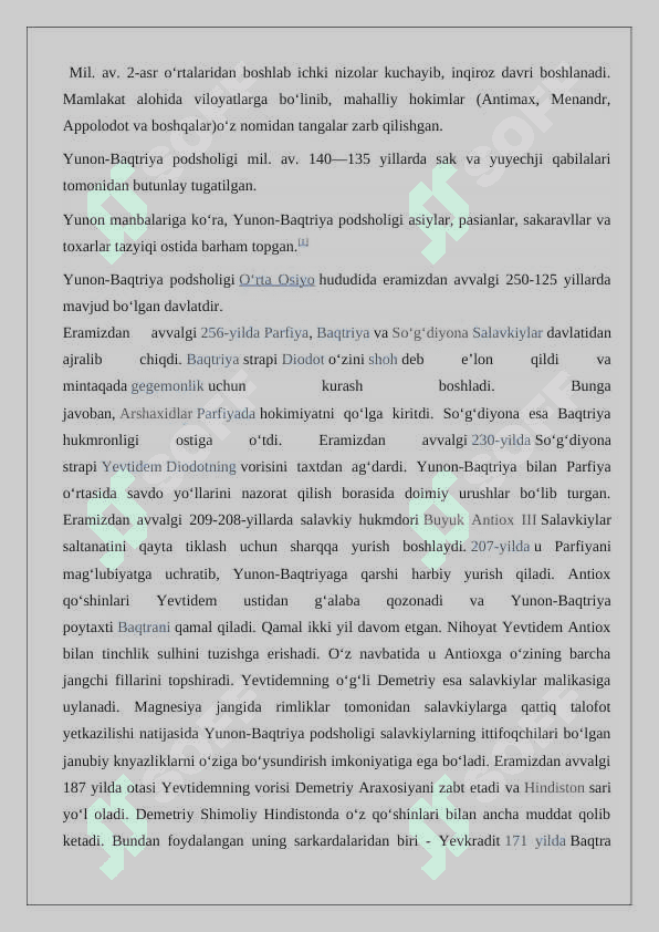 Yunоn-Baqtriya davlati davrida sulоlaviy davlatchilikning tizimining o‘rnatilishi 24 3