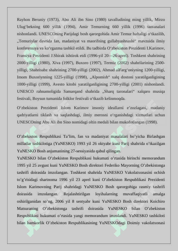 Yunesko tashkiloti va uning vazifalari 24 4