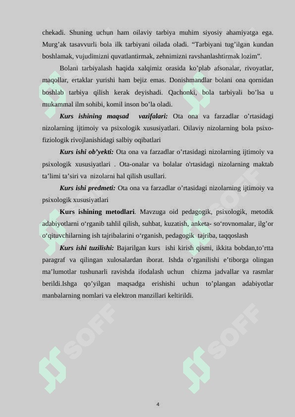 Ota ona va farzadlar o’rtasidagi nizolarning ijtimoiy va psixologik xususiyatlari 4