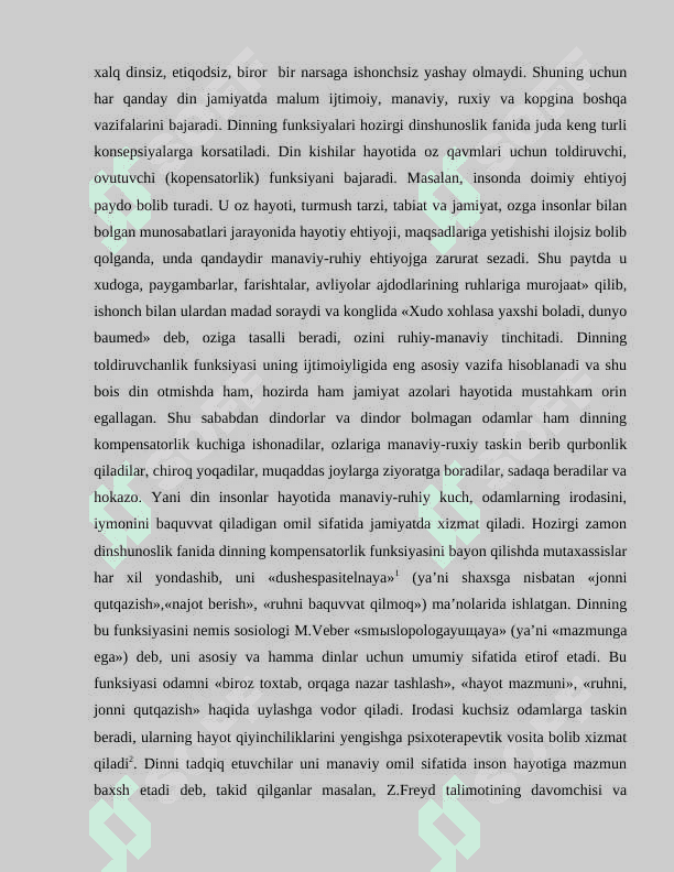 Jamiyat hayotidagi ijtimoiy-gʻoyaviy jarayonlarda jahon dinlarining oʻrni va roli 8