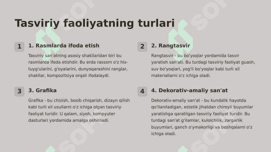 Mashg'ulotdan tashqari vaqtlarda tasviriy faoliyat 3