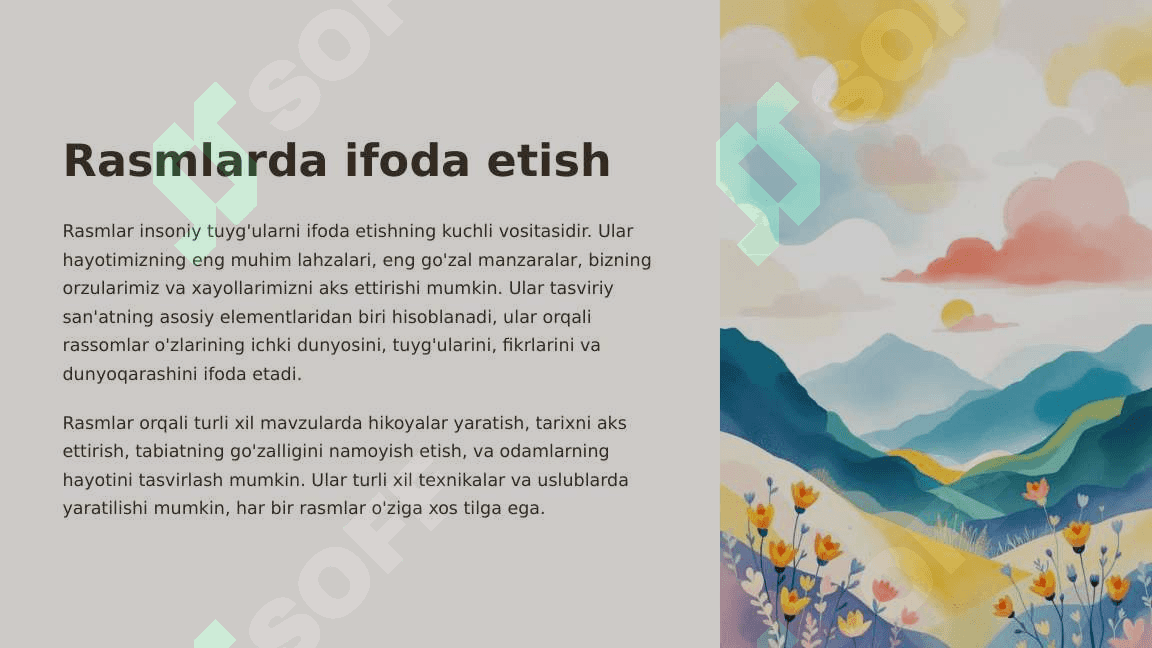 Mashg'ulotdan tashqari vaqtlarda tasviriy faoliyat 4