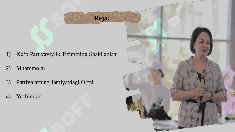 Oʻzbekiston kop partiyaviylik tizimining shakllanishi, muomalari va ularni yechimi 2