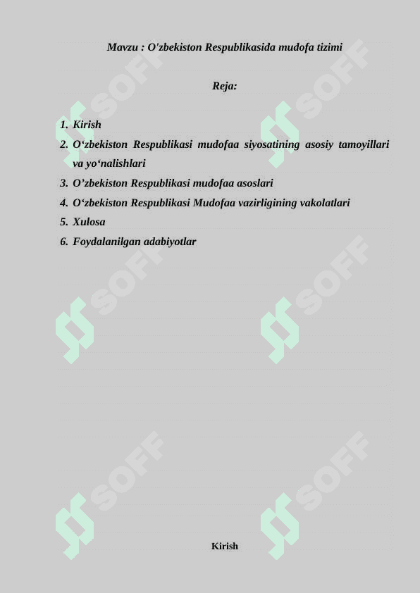 O'zbekiston Respublikasi mudofaa tizimi 2