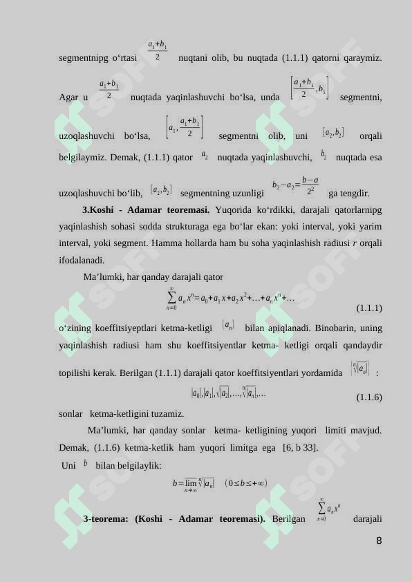 Darajali qator. Teylor qatori 8
