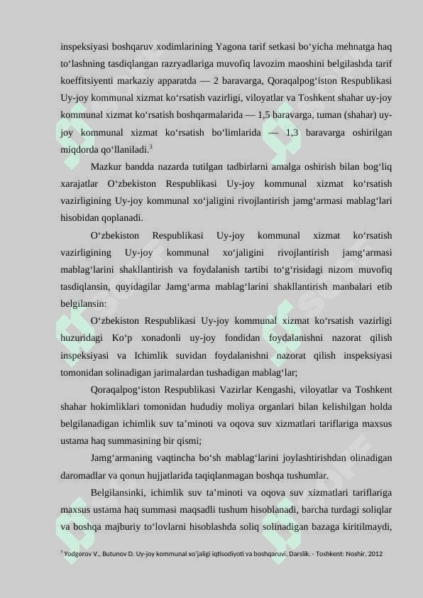 Oʼzbekiston Respublikasi Uy-joy kommunal xizmat koʼrsatish vazirligi 5