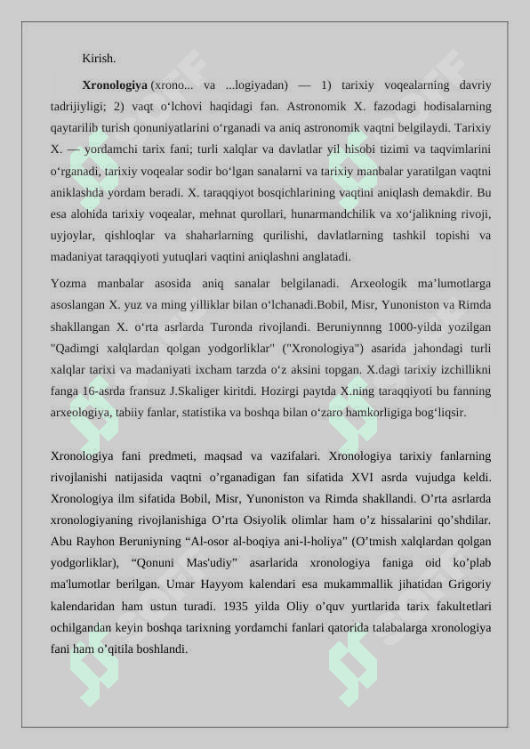 xronologiya fanining vujudga kelishi va taraqqiyoti 2