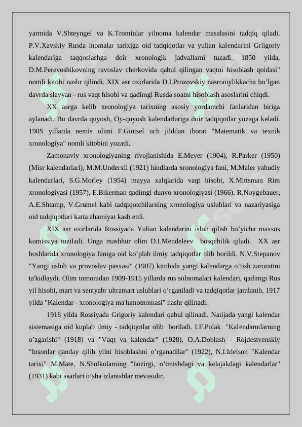 xronologiya fanining vujudga kelishi va taraqqiyoti 5