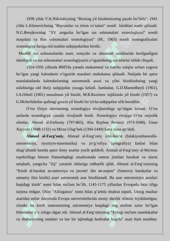 xronologiya fanining vujudga kelishi va taraqqiyoti 6