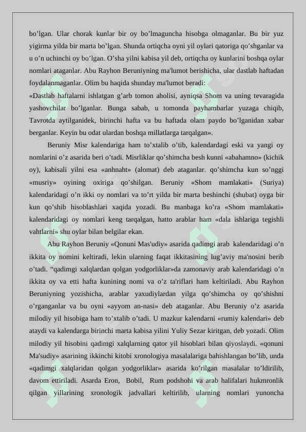 xronologiya fanining vujudga kelishi va taraqqiyoti 8