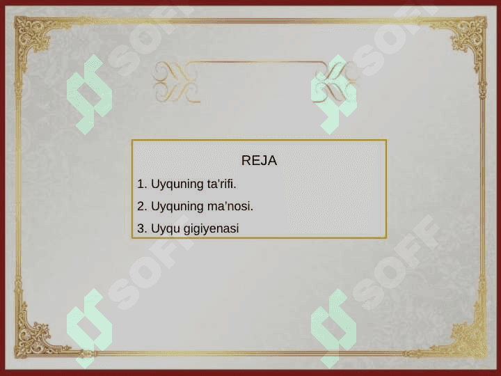 UYQU  VA  UNING   AHAMIYATI 2
