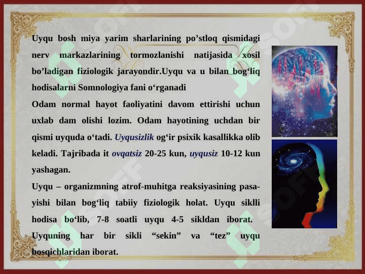 UYQU  VA  UNING   AHAMIYATI 4