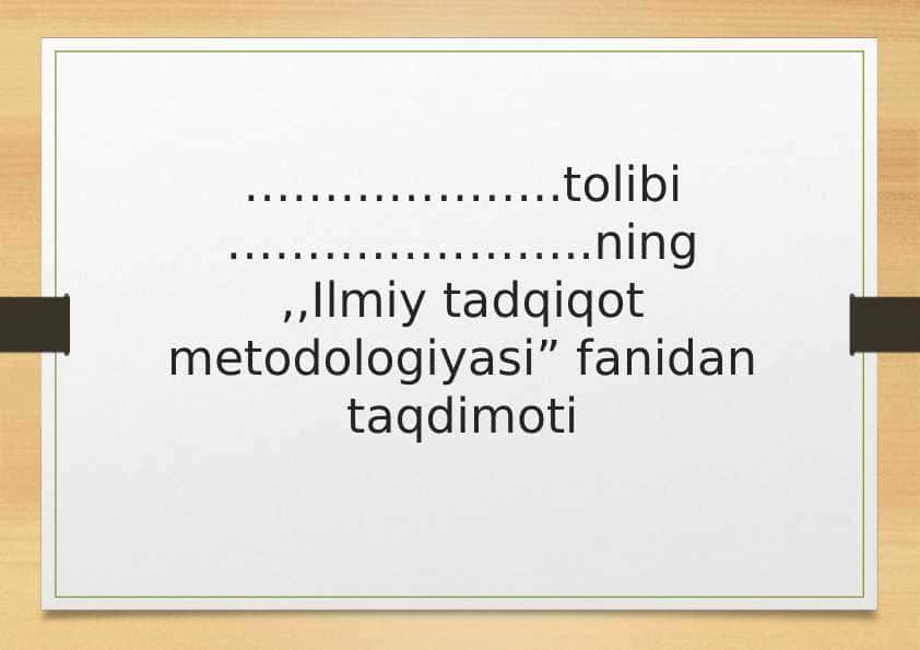 9-MAVZU: Ilmiy dalillarning pedagogik izlanishlardagi o’rni.