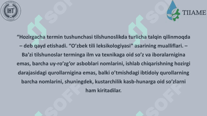 Atama va atamashunoslik. Iboralaruslubiyati 4