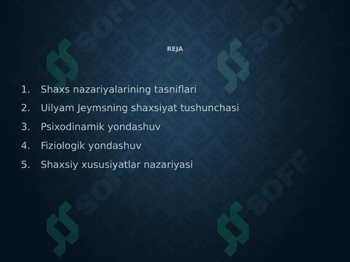Chet el psixologiyasida shaxsiyat nazariyalari 2