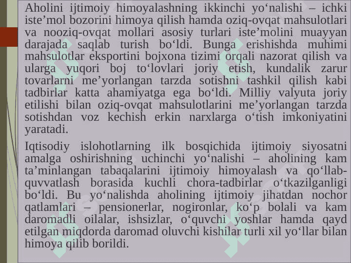 O’ZBEKISTON RESPUBLIKASIDAGI IJTIMOIY O’ZGARISHLAR 8