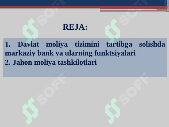 Davlat moliyaviy muassasalar faoliyati 2