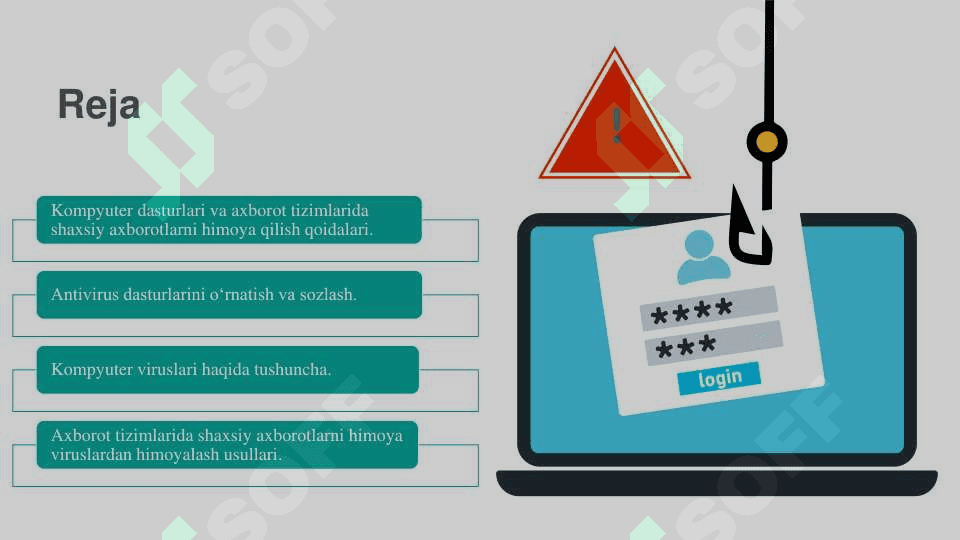 KOMPYUTER DASTURLARI VA  AXBOROT TIZIMLARIDA SHAXSIY  AXBOROTLARNING HIMOYASINI  TA’MINLASH 2