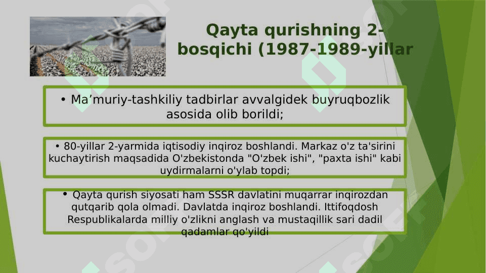 Mustaqillikka erishish arafasida O’zbekistondagi ijtimoiy-siyosiy jarayonlar 8