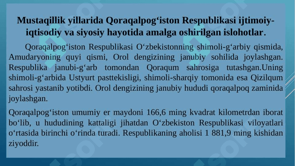 Mustaqillik yillarida qoraqalpog’iston respublikasi 3