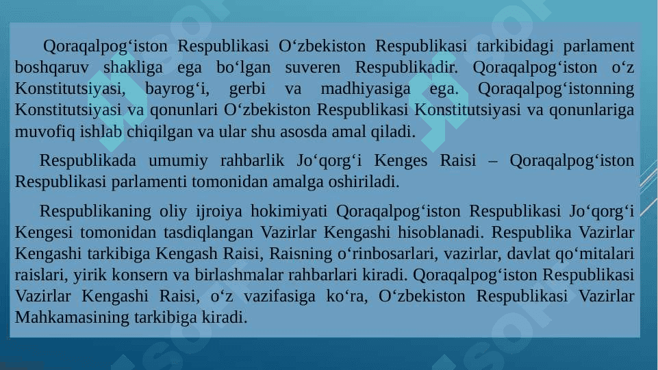 Mustaqillik yillarida qoraqalpog’iston respublikasi 6