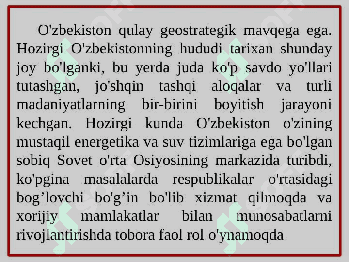 O'zbekiston va jahon hamjamiyati 5