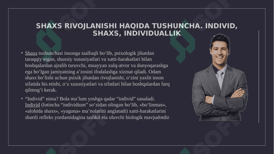 Shaxsning rivojlanishiga ta’sir etuvchi omillar 2