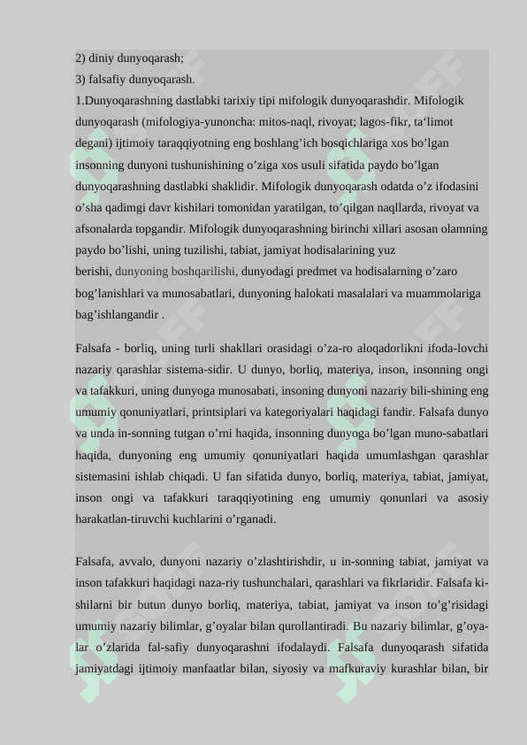 Falsafa turmush tarzi va dunyoni anglash usuli ilmiga oid qarashlarini qiyosiy taxlil etish 4