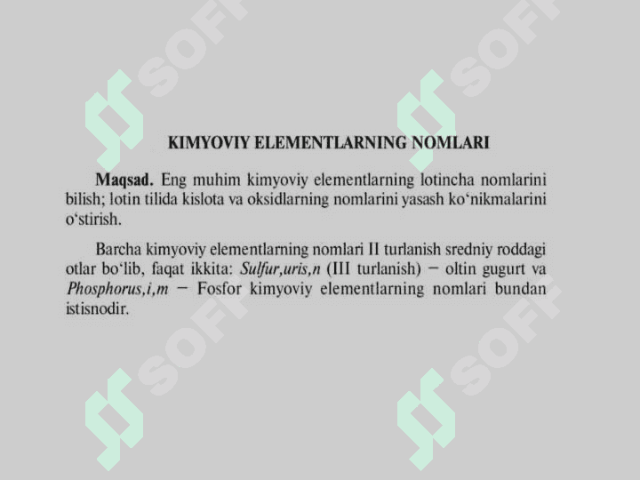 Retsepturada kimyoviy elementlar 
kislotalar oksidlar tuzlar 2