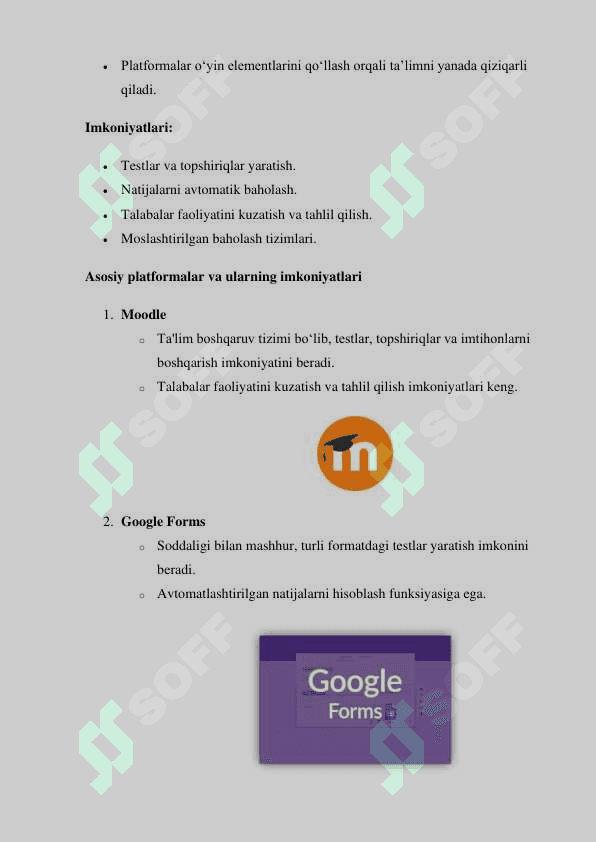 Talabalar bilimini baholash platformalari 4
