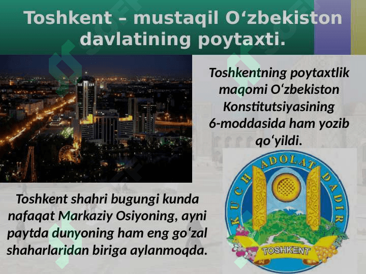 O'zbekiston poytaxti Toshkent 8