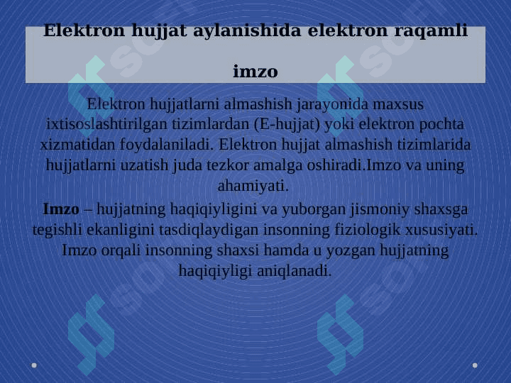 ELEKTRON RAQAMLI IMZO 6