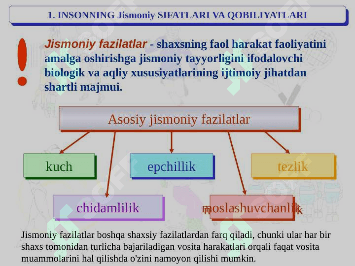 Epchillik yo'nalishida, jismoniy sifat  xususiyatlarini rivojlantiruvchi jismoniy mashqlar 4