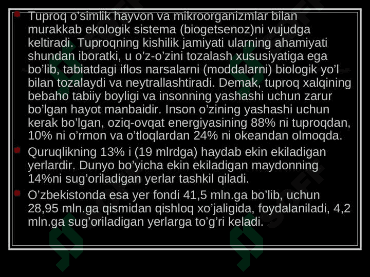 Tabiiy resurslar va ularni muhofaza qilish 6